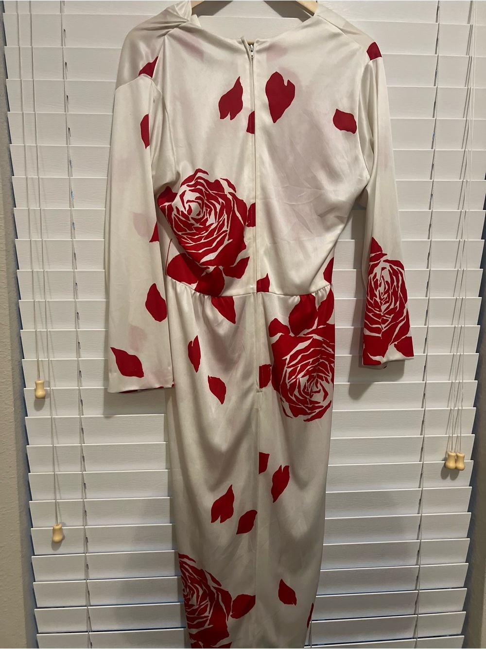 Vintage Herman Marcus Of Dallas Red Rose Maxi Dress No Belt Retro 70’s Chic - Picture 6 of 14